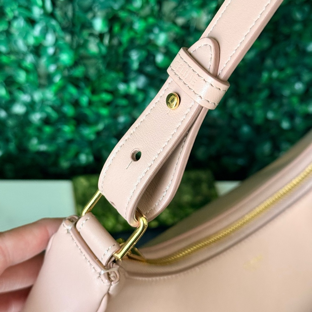 Celine Pink Leather Ava Shoulder Bag - Smooth Leather Hobo - Picture 3 of 11